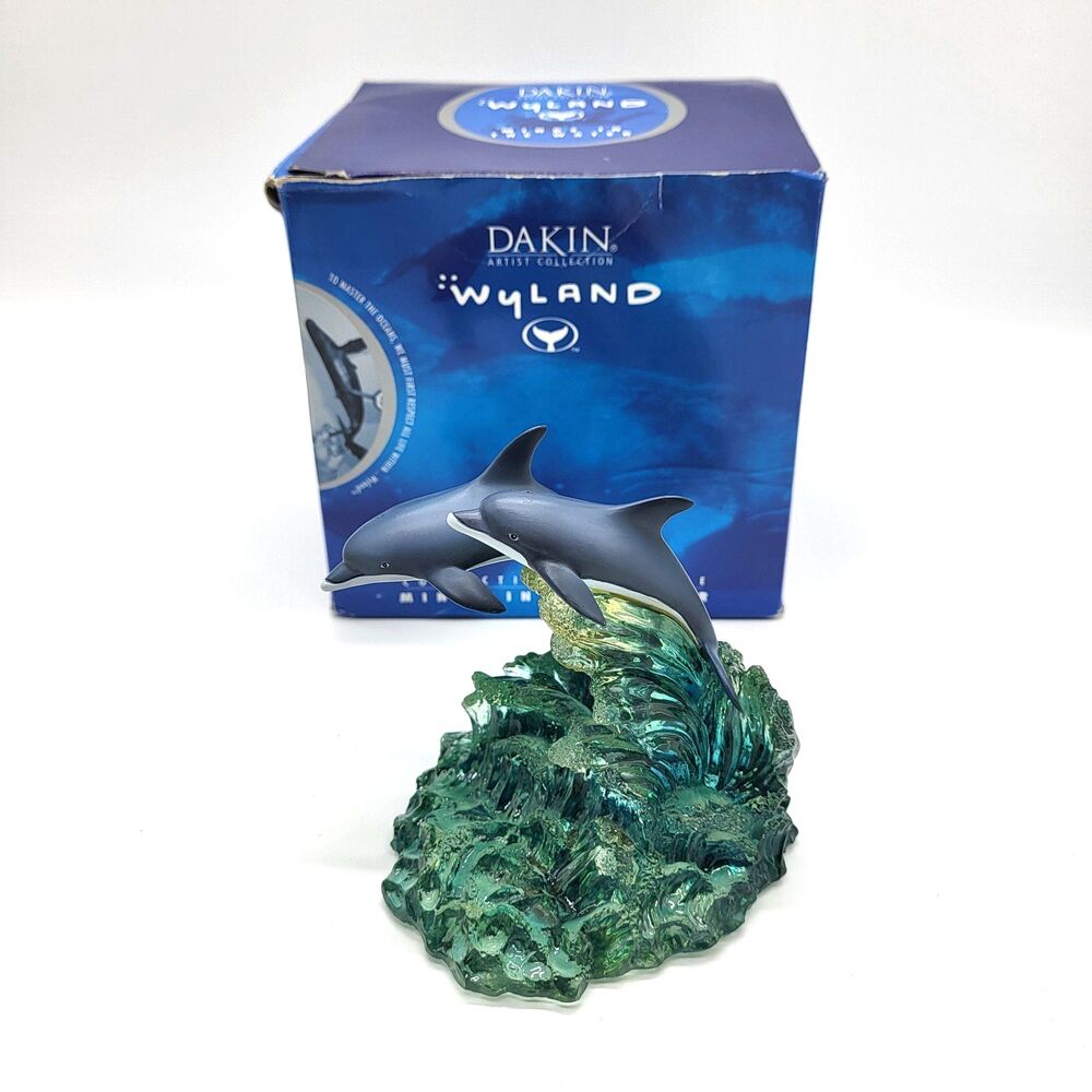 Vintage 2000 Dakin Wyland No. 365 Minds in the Water Dolphin Figurine 38106